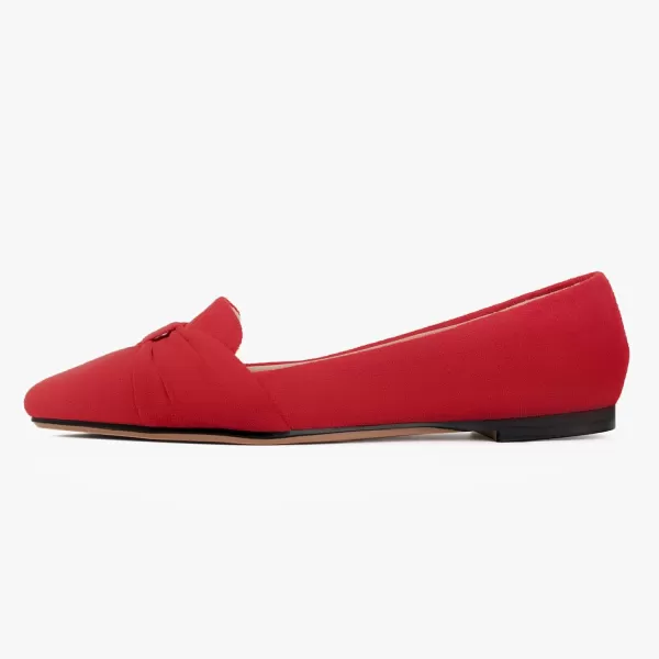 MUSSHOE Ballet Flats Dress Shoes for Women Comfortable Women's Pointed Toe Flat Slip On with Bow