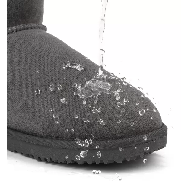 MUSSHOE Winter Boots for Women Classic Snow Boots Comfortable Cow Suede Leather Slip on Booties Fur Lined Warm Boots Waterproof