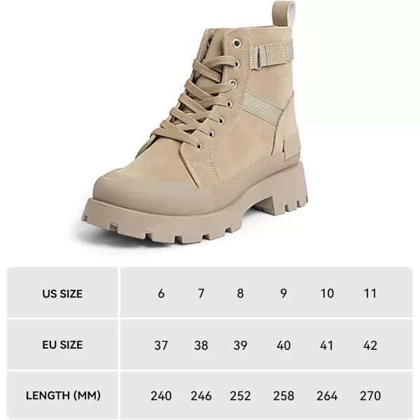 MUSSHOE Womens Combat Boots Fashion Ankle Boots for Women Lace up Heel Lug Sole