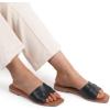 imageMUSSHOE Fashion Flat Summer Sandals for Women 2024Comfortable Leather Slides Dressy Beach Footwear Cute Memory Foam Mules Braided Open Toe DesignSize 511Black1