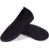 imageMUSSHOE Walking Shoes Women Breathe Mesh Slip On Sneakers Women Comfortable LightweightBlack