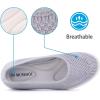 imageMUSSHOE Walking Shoes Women Breathe Mesh Slip On Sneakers Women Comfortable LightweightGrey Sliver