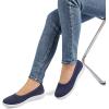 imageMUSSHOE Walking Shoes Women Breathe Mesh Slip On Sneakers Women Comfortable LightweightNavy