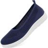 imageMUSSHOE Walking Shoes Women Breathe Mesh Slip On Sneakers Women Comfortable LightweightNavy