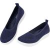 imageMUSSHOE Walking Shoes Women Breathe Mesh Slip On Sneakers Women Comfortable LightweightNavy