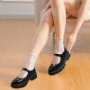 imageMUSSHOE Mary Jane Shoes Women Platform Chunky Flats for Women Buckle Strap Round Toe Shoes OxfordsBlack Patent