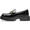 imageMUSSHOE Loafers for Women Platform Chunky Comfortable SlipOn Womens Loafers Fashion Business Work Dressy Casual ShoesBlack