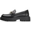 imageMUSSHOE Loafers for Women Platform Chunky Comfortable SlipOn Womens Loafers Fashion Business Work Dressy Casual ShoesBlack Pu