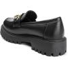 imageMUSSHOE Loafers for Women Platform Chunky Comfortable SlipOn Womens Loafers Fashion Business Work Dressy Casual ShoesBlack Pu