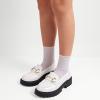imageMUSSHOE Loafers for Women Platform Chunky Comfortable SlipOn Womens Loafers Fashion Business Work Dressy Casual ShoesWhite