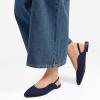imageMUSSHOE Slingback Flats for Women Pointed Toe Flats for Women Dressy Comfort Work Office Shoes for WomenBlue
