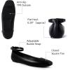 imageMUSSHOE Womens Ballet Flats Mary Jane Shoes Square Toe Ballet Flats Shoes Womens Ankle Strap Flats Shoes Flats for Women Dressy with Adjustable BuckleBlack