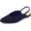 imageMUSSHOE Slingback Flats for Women Pointed Toe Flats for Women Dressy Comfort Work Office Shoes for WomenBlue
