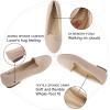 imageUSSHOE Flats Shoes for Women Slip on Round Toe Comfortable Womens Flats Ballet Flats Shoes LoafersBeige Suede Glitter