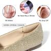 imageUSSHOE Flats Shoes for Women Slip on Round Toe Comfortable Womens Flats Ballet Flats Shoes LoafersGold Rhinestone