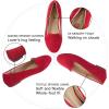 imageUSSHOE Flats Shoes for Women Slip on Round Toe Comfortable Womens Flats Ballet Flats Shoes LoafersRed Suede Glitter