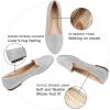 imageUSSHOE Flats Shoes for Women Slip on Round Toe Comfortable Womens Flats Ballet Flats Shoes LoafersSilver Rhinestone