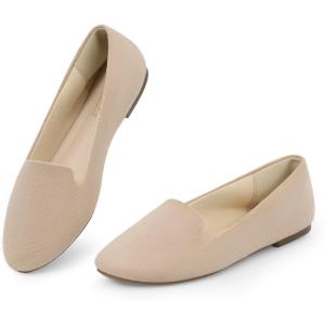 imageUSSHOE Flats Shoes for Women Slip on Round Toe Comfortable Womens Flats Ballet Flats Shoes LoafersBeige