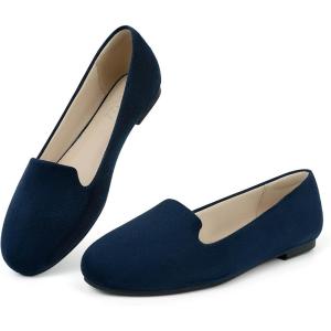 imageUSSHOE Flats Shoes for Women Slip on Round Toe Comfortable Womens Flats Ballet Flats Shoes LoafersNavy Bf2