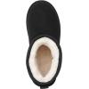 imageMUSSHOE Winter Boots for Women Classic Snow Boots Comfortable Cow Suede Leather Slip on Booties Fur Lined Warm Boots WaterproofBlack Short