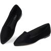 imageMUSSHOE Flat Shoes Women Comfortable Slip on Womens FlatsBlack