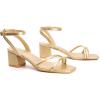 imageMUSSHOE Block Heeled Prom Heels Sandals for Women Chunky Square Open Toe Strappy High Heels Ankle Buckle Sandals Party Wedding Bridal Dress ShoesGold