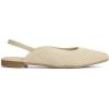 imageMUSSHOE Womens Blue Mesh Slingback Flats  Pointed Toe Peep Toe Slip On Flat Heel Casual Office ShoesBeige