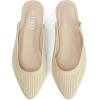 imageMUSSHOE Womens Blue Mesh Slingback Flats  Pointed Toe Peep Toe Slip On Flat Heel Casual Office ShoesBeige