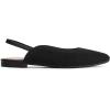 imageMUSSHOE Womens Blue Mesh Slingback Flats  Pointed Toe Peep Toe Slip On Flat Heel Casual Office ShoesBlack