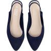 imageMUSSHOE Womens Blue Mesh Slingback Flats  Pointed Toe Peep Toe Slip On Flat Heel Casual Office ShoesBlue