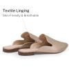 imageMUSSHOE Mules for Women Flats Comfortable Pointed Toe Women MulesRose Gold Pu