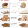 imageMUSSHOE Mules for Women Flats Comfortable Pointed Toe Women MulesRose Gold Pu