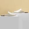 imageMUSSHOE Mules for Women Flats Comfortable Pointed Toe Women MulesRose Gold Pu