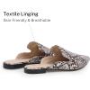 imageMUSSHOE Mules for Women Flats Comfortable Pointed Toe Women MulesSnake Pu