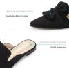 imageMUSSHOE Women Mules Pointed Toe Flats  Comfortable Slip on Work Loafers for Professional Woman Aged 2540 Casual Classic Dressy 2025Black Suede