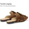 imageMUSSHOE Women Mules Pointed Toe Flats  Comfortable Slip on Work Loafers for Professional Woman Aged 2540 Casual Classic Dressy 2025Leopard Suede