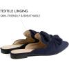 imageMUSSHOE Women Mules Pointed Toe Flats  Comfortable Slip on Work Loafers for Professional Woman Aged 2540 Casual Classic Dressy 2025Navy Suede