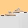 imageMUSSHOE Women Mules Pointed Toe Flats  Comfortable Slip on Work Loafers for Professional Woman Aged 2540 Casual Classic Dressy 2025Nude Suede