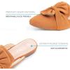 imageMUSSHOE Women Mules Pointed Toe Flats  Comfortable Slip on Work Loafers for Professional Woman Aged 2540 Casual Classic Dressy 2025Tan Suede