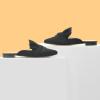 imageMUSSHOE Women Pointed Toe Mules Flats  Slip on Backless Loafers  Comfortable Work Slide Shoes for Professional Woman Aged 2540 Casual Classic DressyBlack Suede