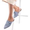 imageMUSSHOE Women Pointed Toe Mules Flats  Slip on Backless Loafers  Comfortable Work Slide Shoes for Professional Woman Aged 2540 Casual Classic DressyGrey Suede