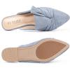 imageMUSSHOE Women Pointed Toe Mules Flats  Slip on Backless Loafers  Comfortable Work Slide Shoes for Professional Woman Aged 2540 Casual Classic DressyGrey Suede