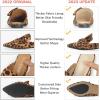 imageMUSSHOE Women Pointed Toe Mules Flats  Slip on Backless Loafers  Comfortable Work Slide Shoes for Professional Woman Aged 2540 Casual Classic DressyLeopard Suede