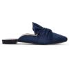 imageMUSSHOE Women Pointed Toe Mules Flats  Slip on Backless Loafers  Comfortable Work Slide Shoes for Professional Woman Aged 2540 Casual Classic DressyNavy Suede