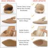 imageMUSSHOE Women Pointed Toe Mules Flats  Slip on Backless Loafers  Comfortable Work Slide Shoes for Professional Woman Aged 2540 Casual Classic DressyNude Suede