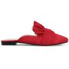 imageMUSSHOE Women Pointed Toe Mules Flats  Slip on Backless Loafers  Comfortable Work Slide Shoes for Professional Woman Aged 2540 Casual Classic DressyRed Suede