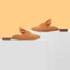 imageMUSSHOE Women Pointed Toe Mules Flats  Slip on Backless Loafers  Comfortable Work Slide Shoes for Professional Woman Aged 2540 Casual Classic DressyTan Suede
