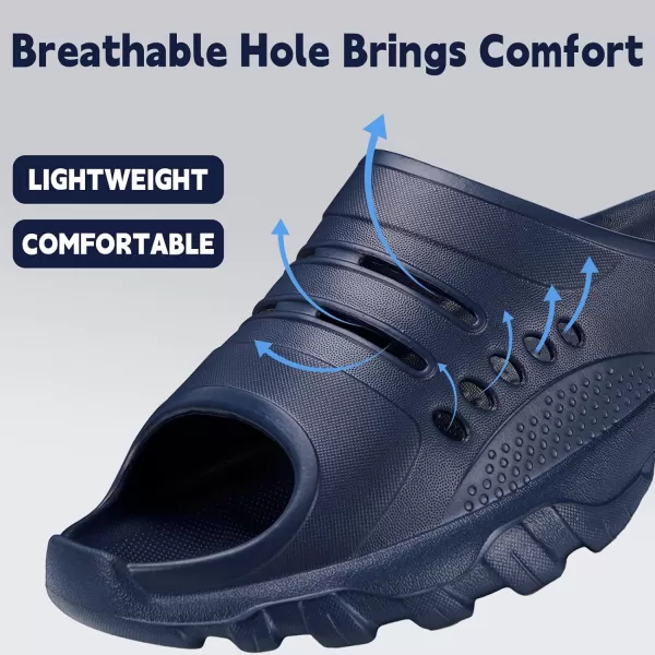 Gaatpot Recovery Sandals Mens Womens Thick Cushion Slides with Comfortable Plantar Fasciitis Arch Support Orthotic Open Toe Athletic Indoor Outdoor Sport Slippers