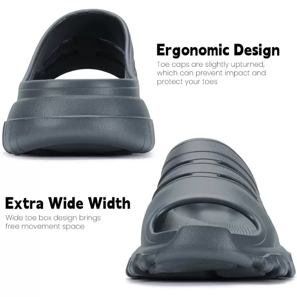 Gaatpot Recovery Sandals Mens Womens Thick Cushion Slides with Comfortable Plantar Fasciitis Arch Support Orthotic Open Toe Athletic Indoor Outdoor Sport Slippers