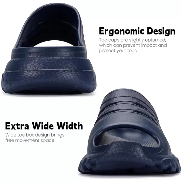 Gaatpot Recovery Sandals Mens Womens Thick Cushion Slides with Comfortable Plantar Fasciitis Arch Support Orthotic Open Toe Athletic Indoor Outdoor Sport Slippers